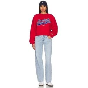 The Mayfair Group Red "Somebody Loves You" Cropped‎ Sweatshirt XS/S, NWT
